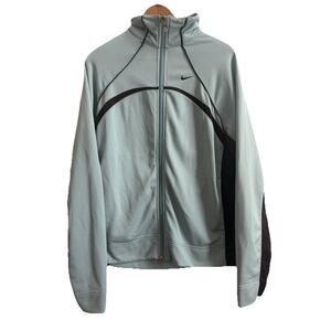 Nike Women’s Full Zip Mockneck Track Jacket XL (16-18) Y2K Pale Blue